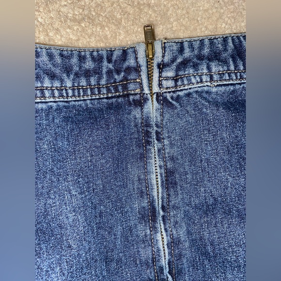 Esprit Vintage high waisted maxi dark blue denim jean skirt 100% Cotton (US 8) - Picture 6 of 10